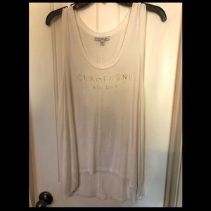 “Champagne all day” tank - Express One Eleven